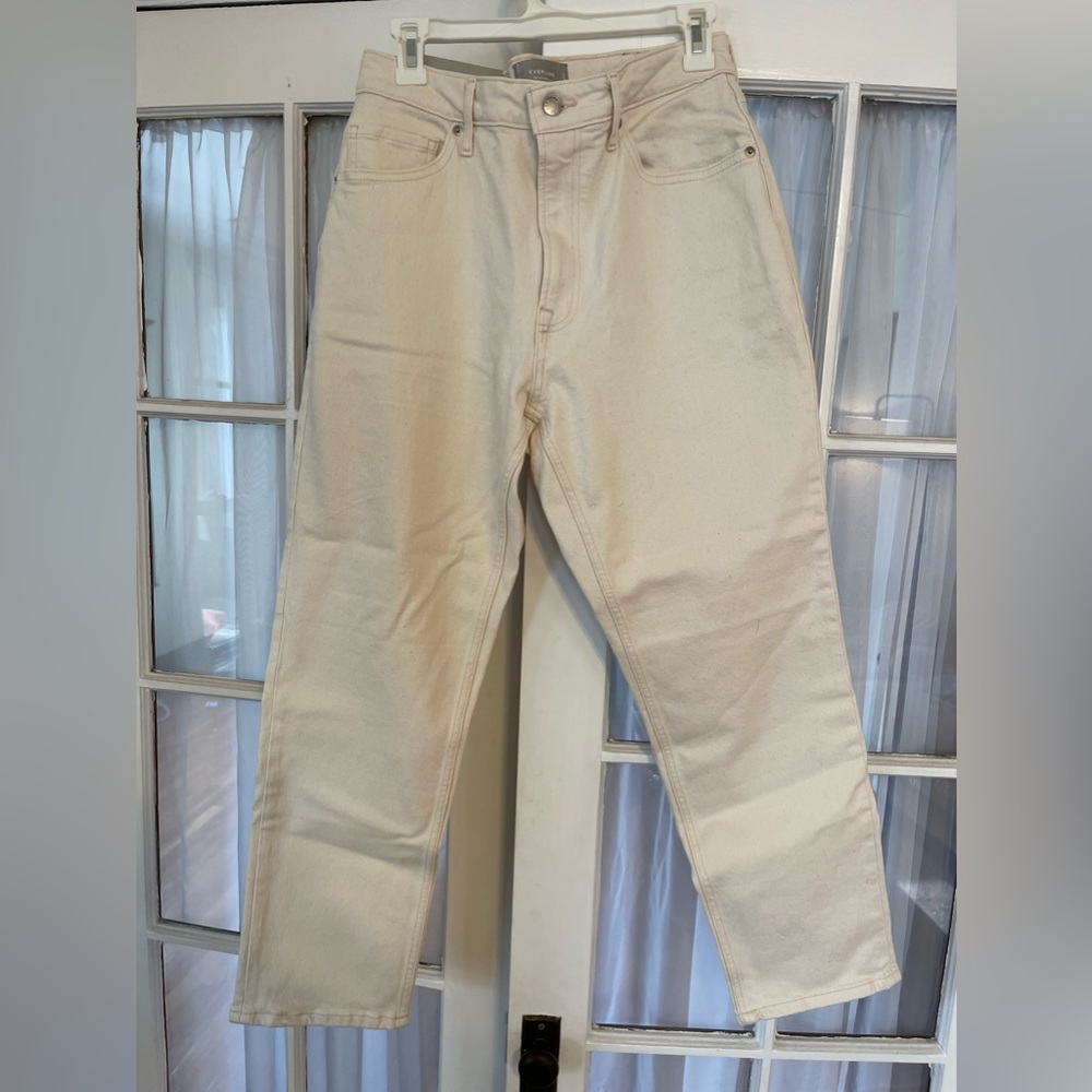 Everlane Curvy Cheeky Jean in Ecru, NWT Size 30